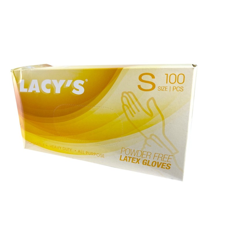 Lacy’s Disposable Powder-Free Latex Gloves Small Size