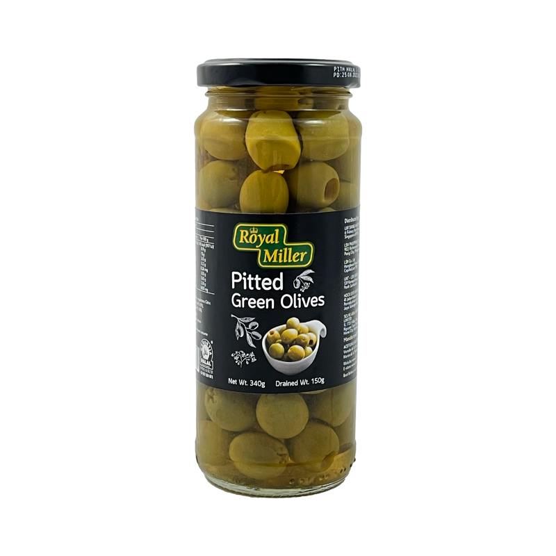 Royal Miller Pitted Green Olives 340g