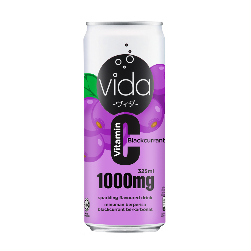 Vida C Blackcurrant Sparkling Drink 325ml