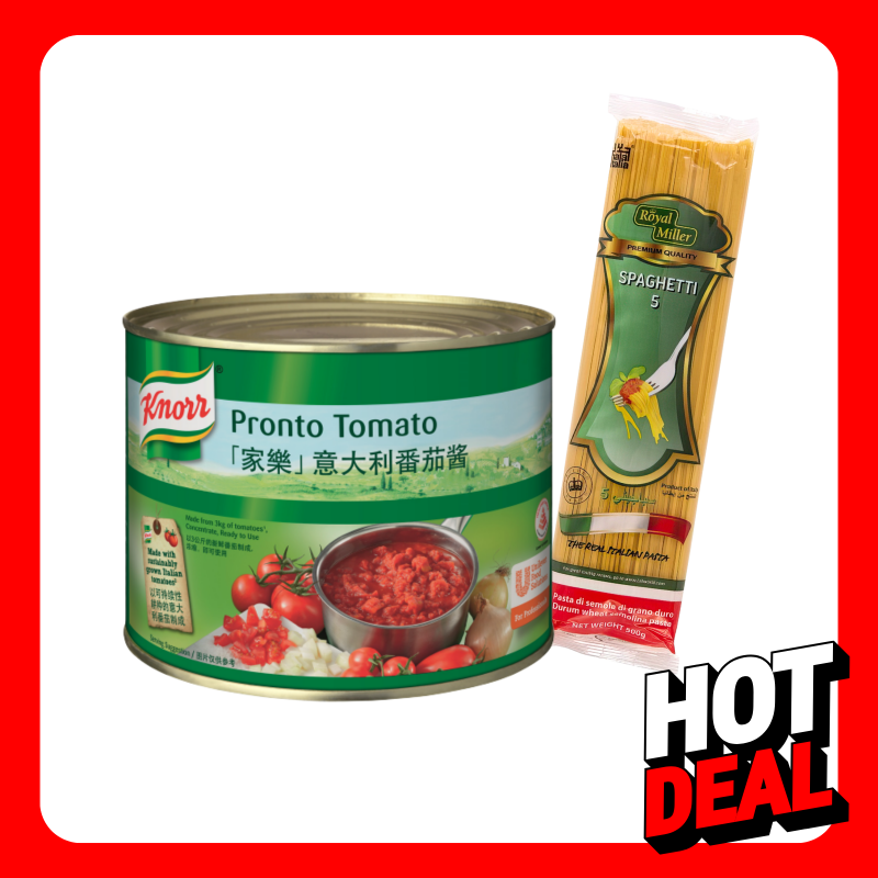 [BUNDLE] Royal Miller Spaghetti FTO 5 500gm + Knorr Pronto Tomato 2kg