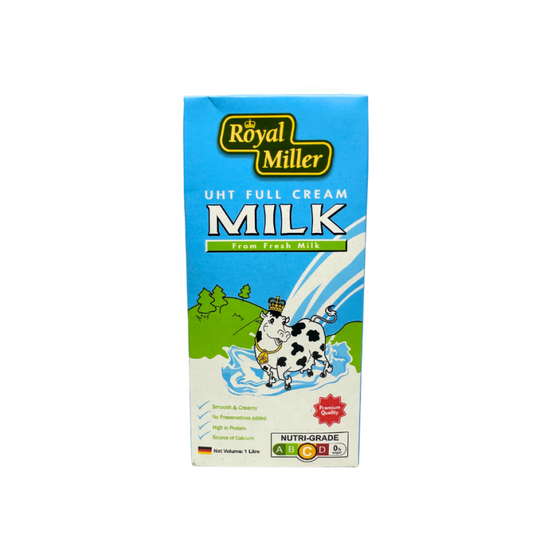 UHT Full Cream Milk (G) - Royal Miller 12x1ltr [H] DE
