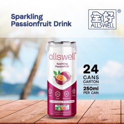 Allswell Sparkling Passion Fruit Drink 250ml (24 CANS)