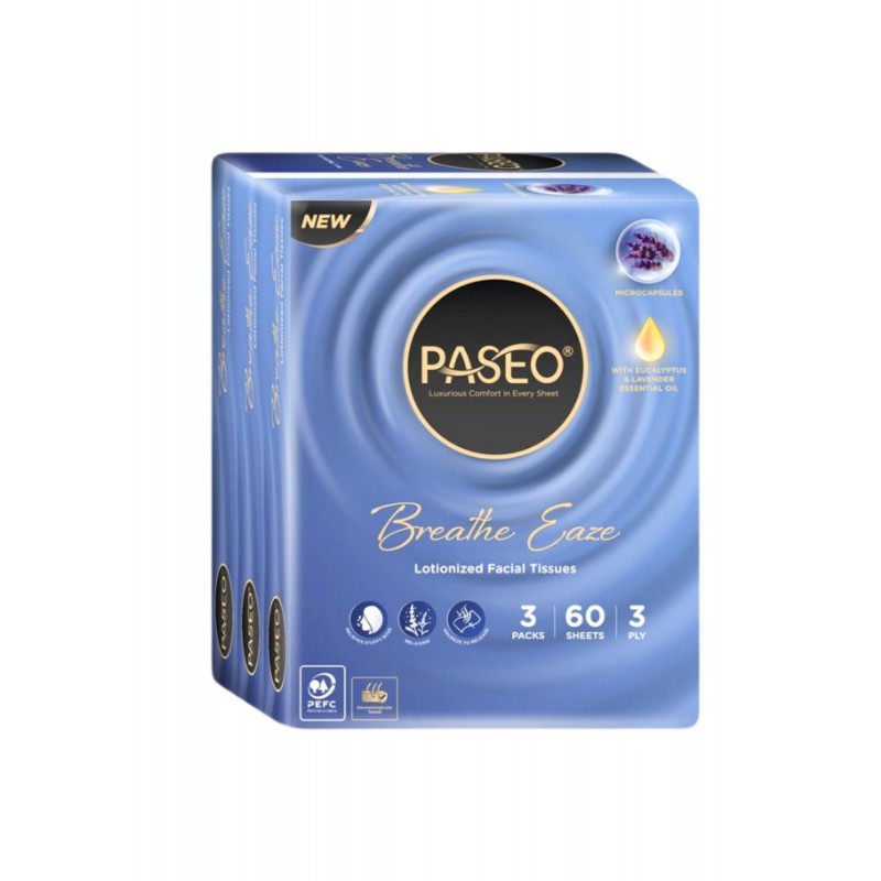 Paseo Facial Lotionized 3Ply 60S (Breathe Eaze)