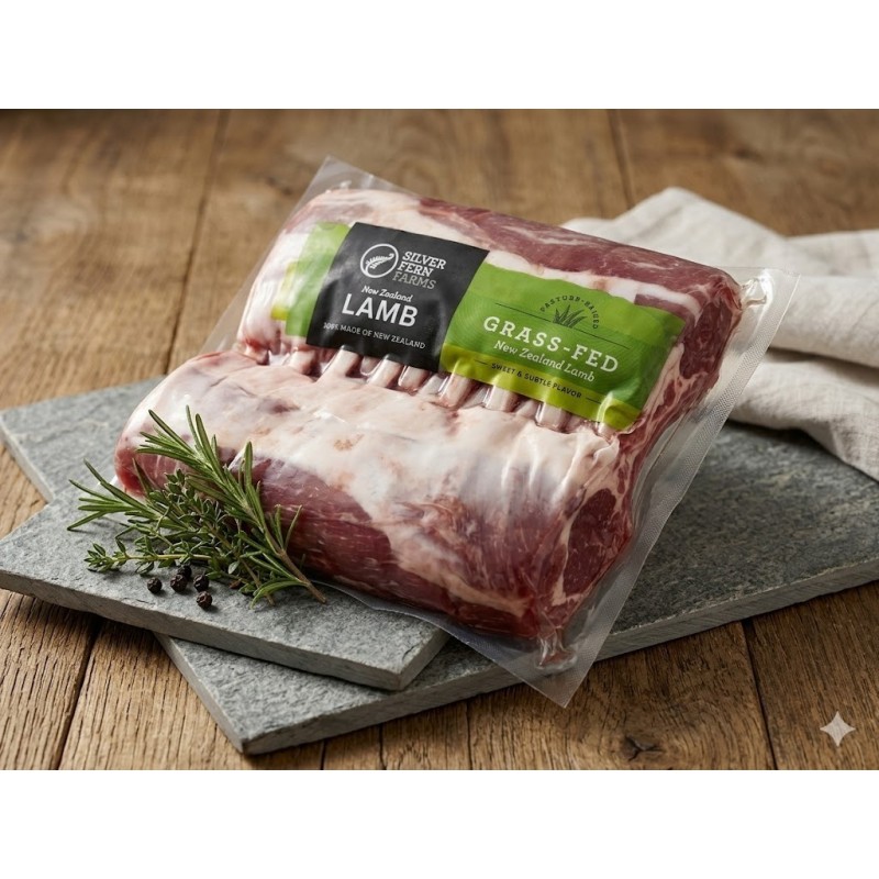 NZ Frozen Lamb Rack French Cut Cap Off (+/-1.2kg/pkt)