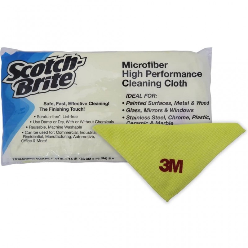Scotch-Brite Microfiber High Performance Cleaning Cloth Yellow